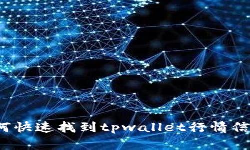 如何快速找到tpwallet行情信息？